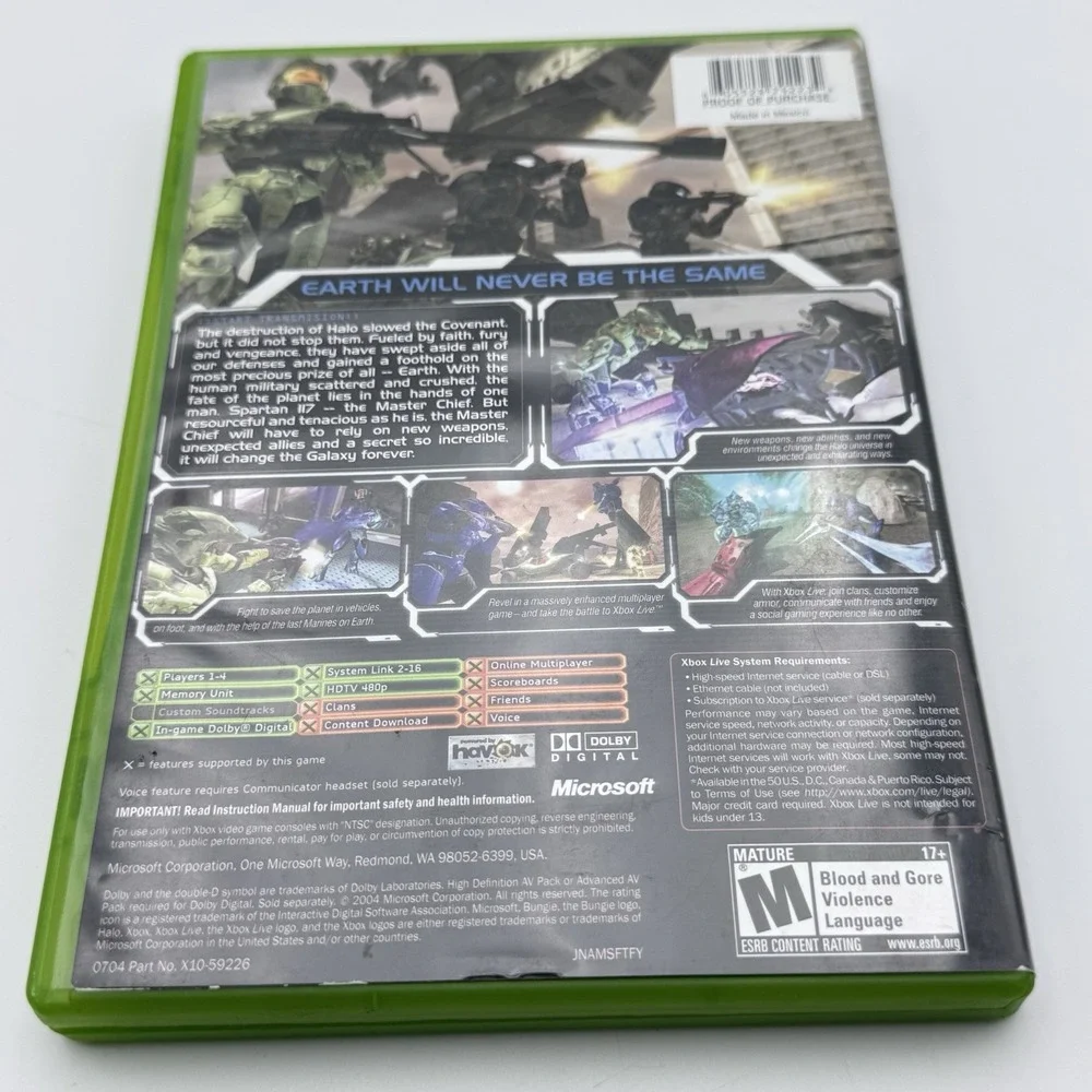 Halo 2 Black Label (Original Xbox, 2004) CIB Complete with Manual EUC